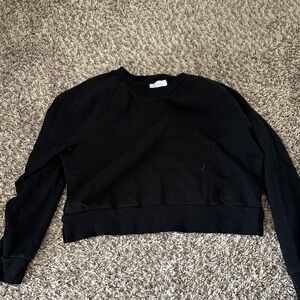 Black Cropped Sweatshirt
